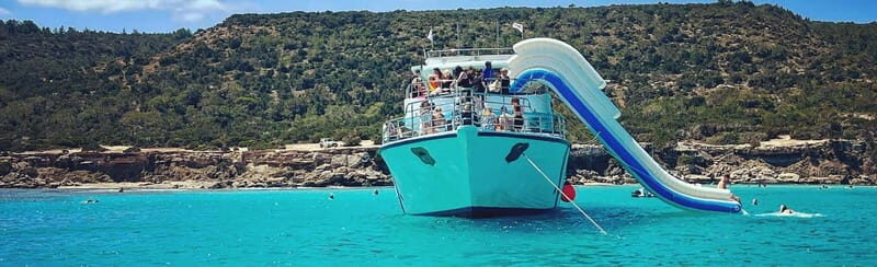 FROM LATCHI: Blue Lagoon Akamas Cruise - large water slide - FAQs