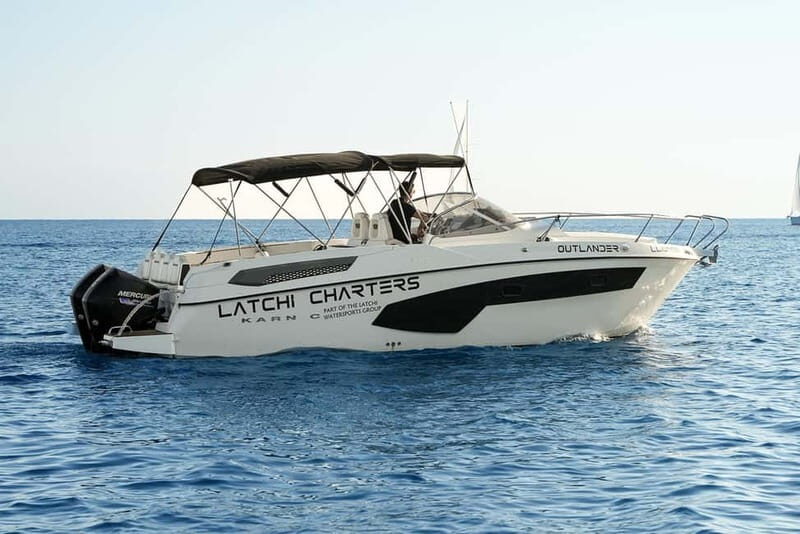 From Latchi: Blue Lagoon Tour via Karnic SL800 Boat - The Experience of the Karnic SL800 Yacht
