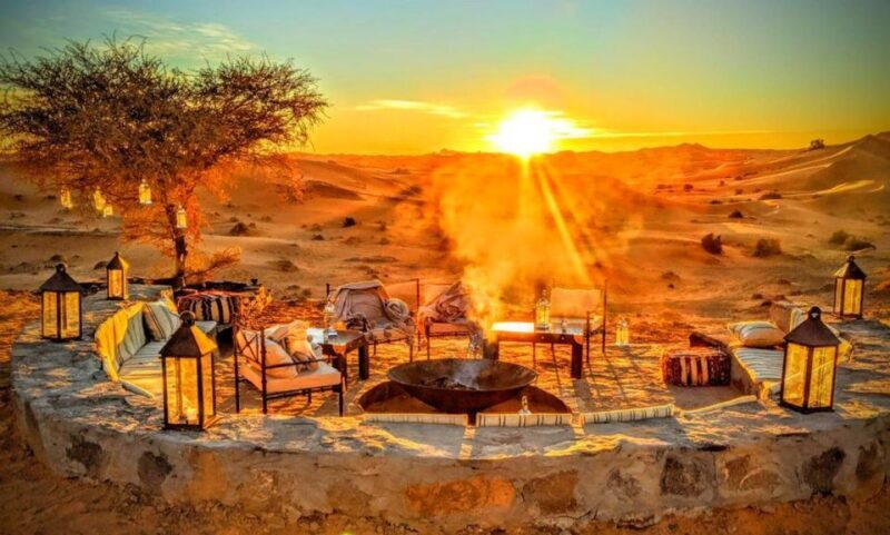 From Marrakech : Agafay Desert Sunset Dinner with Camel Ride - Key Points