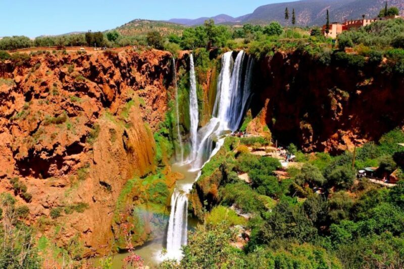 From Marrakech: Ouzoud Waterfalls Local Guided and Boat Ride - Dining with a View