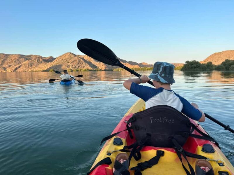 From Muscat : Kayak at Khor al khairan Sunset. Private - Key Points