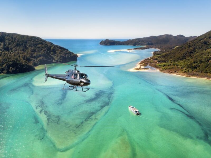 From Nelson: Helicopter Ride to Golden Bay Tequila Farm - Tasting and Tour at Kiwi Spirit