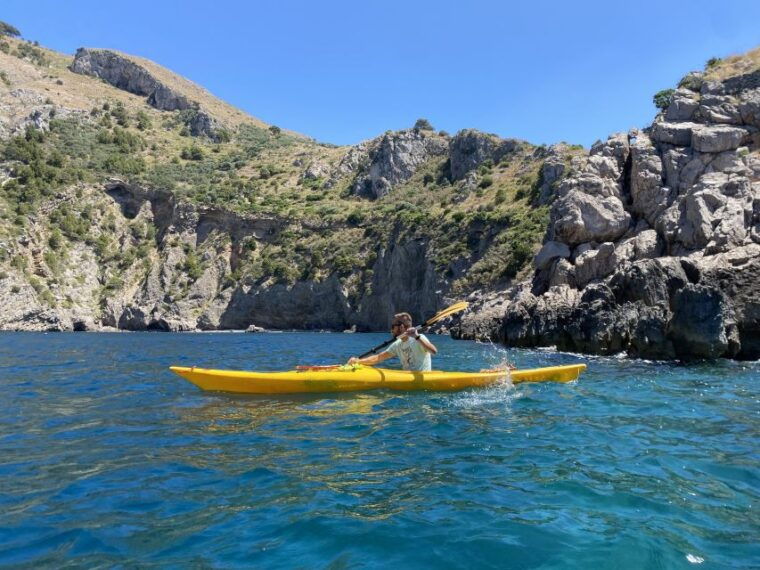From Nerano: Kayaking Tour to the Bay of Leranto - Paddling Along the Coast, Admiring Dramatic Cliffs and Beaches