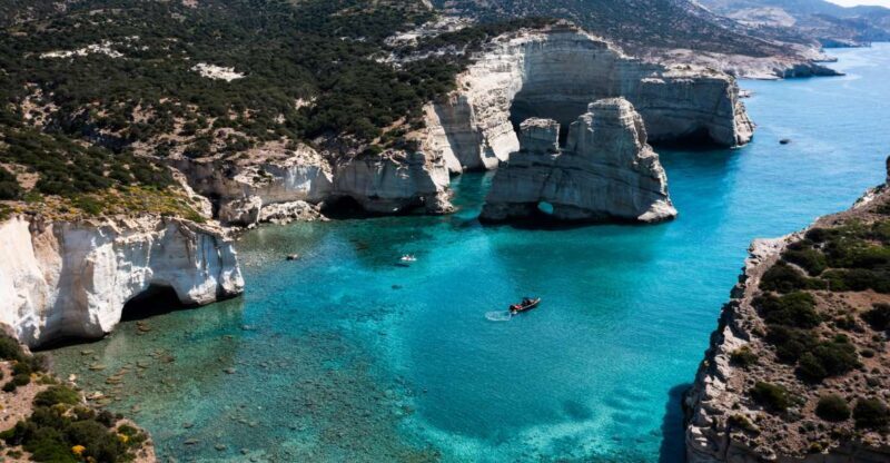 From Pollonia: Private Boat Tour to Kleftiko and Sykia Cave - Exploring Milos by Private Boat: A Detailed Breakdown