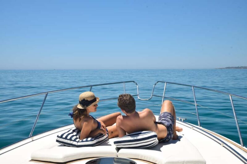 From Quarteira: Luxury Yacht Charter Algarve Coast & Benagil - The Vessel: Comfort and Style on the Water