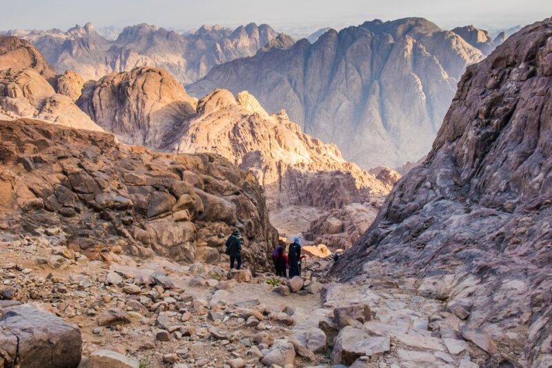 From Sharm: Mount Moses Trekking, Sunrise & Monastery Visit - The Descent and Rest