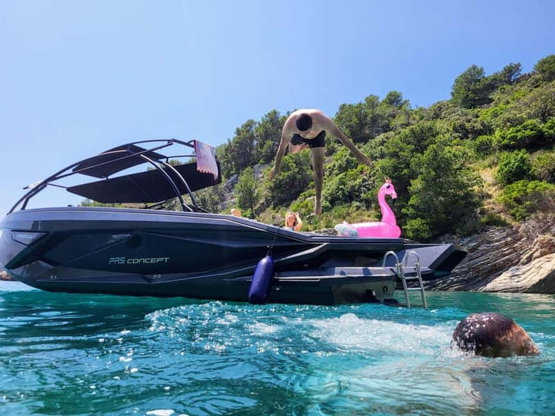 From Split: Blue Cave, Hvar, Mamma Mia, 5 Islands boat Tour - Key Points