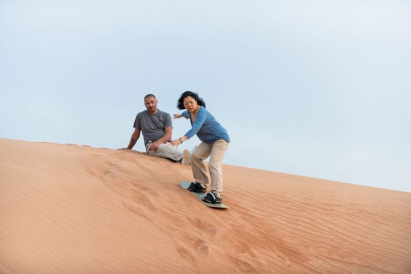 From Taghazout: Tamri Dunes Sandboarding with Sunset Dinner - Sunset Spectacle