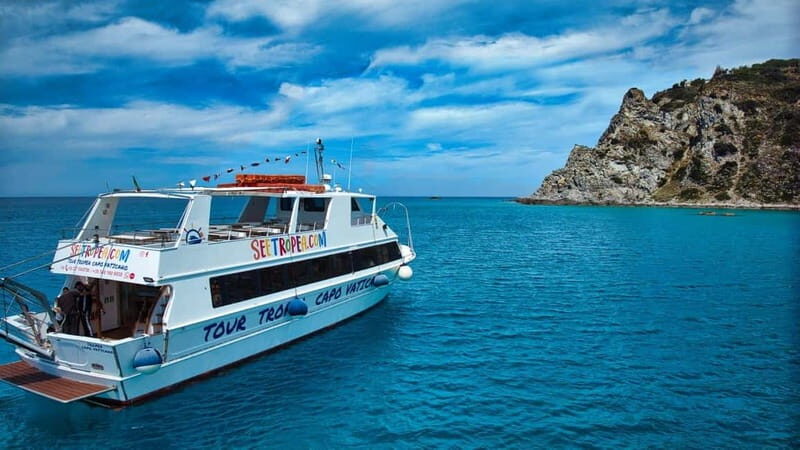 From Tropea: Capo Vaticano boat tour with snorkel & aperitif - Key Points