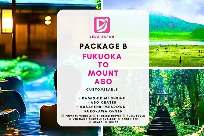 Fukuoka Mt Aso Yufuin Private Transportation English Driver - What to Expect at Each Stop
