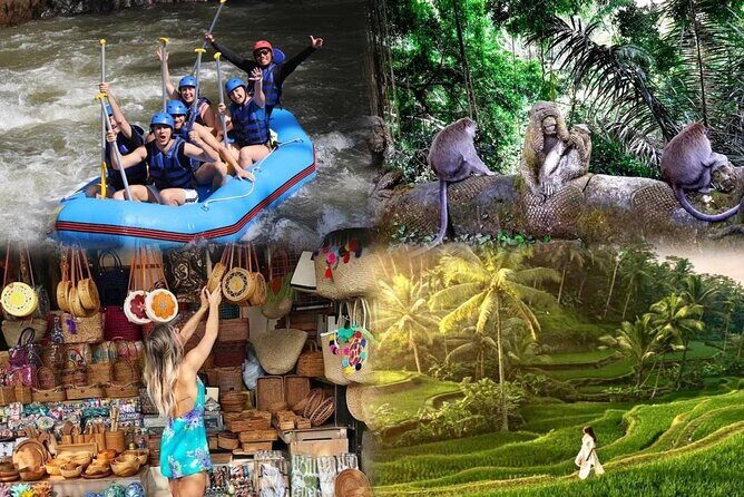 Full day Ubud Tour Bali Rafting, Monkey Forest and Rice Terrace - Key Points