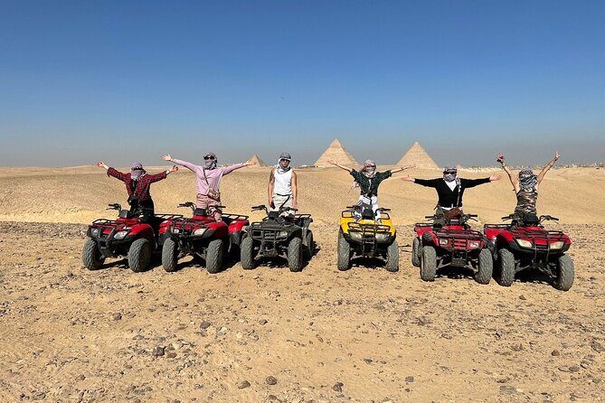 Giza Pyramids, Camel ride and Shopping with ATV Quad bike - Passing by the Nile River