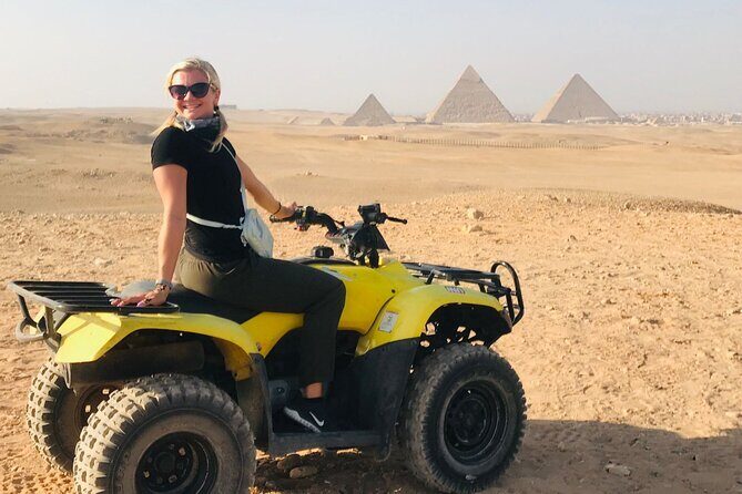 Giza pyramids, Sphinx, ATV bike, Lunch,Camel ride, Dinner cruise& shopping tour - Key Points