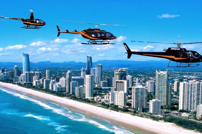 Gold Coast Helicopter 10 min Flight and Jet Boat Ride - An Adventure that Combines Speed and Skyline Views