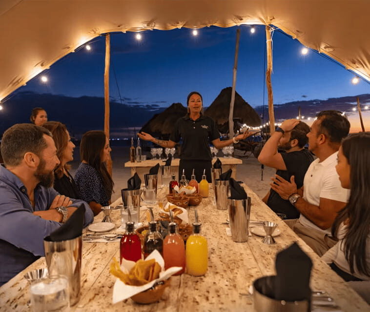 Gourmet experience, traditional flavors in an exclusive beach club +Wine - Key Points