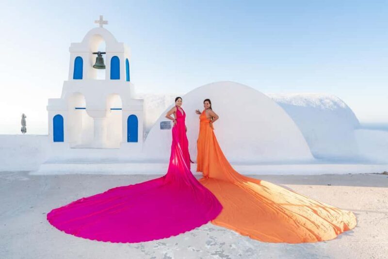 Group Flying Dress Photoshoot - Santorini - A Detailed Look at the Flying Dress Photoshoot Experience