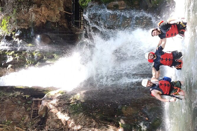 guachipelin-waterfall-canyoning-rappel-hot-springs-lunch-buffet