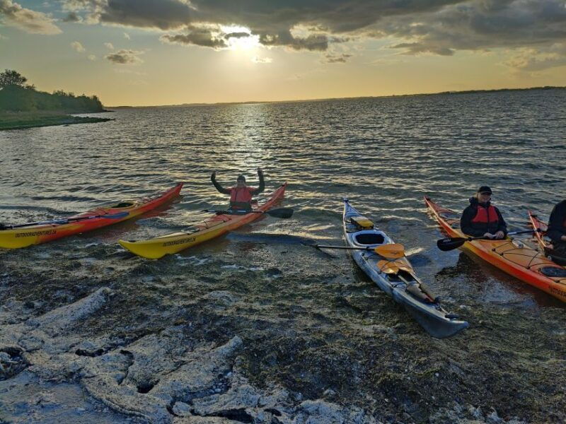 guided-kayaking-on-roskilde-fjord-sunset-tour
