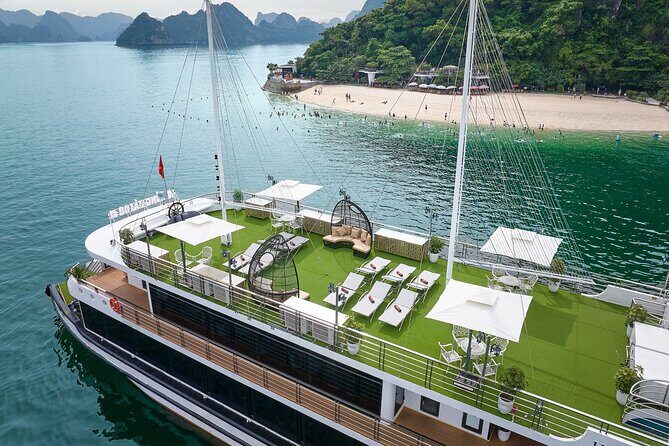 Halong Bay Hercules Premium Day Cruise with Cave, Island, Buffet - Key Points