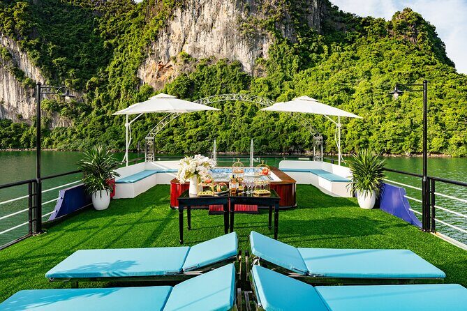 HALONG BEST SELLER -5 Star Day Cruise: Buffet Lunch and Jacuzzi - Key Points