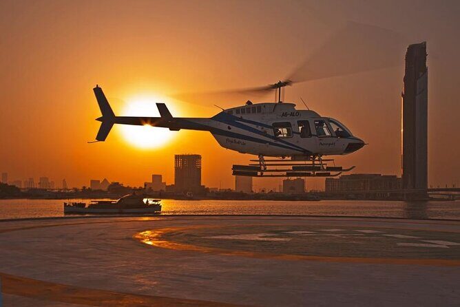 Helicopter Dubai City Tour at Palm with Transfers Options - Key Points