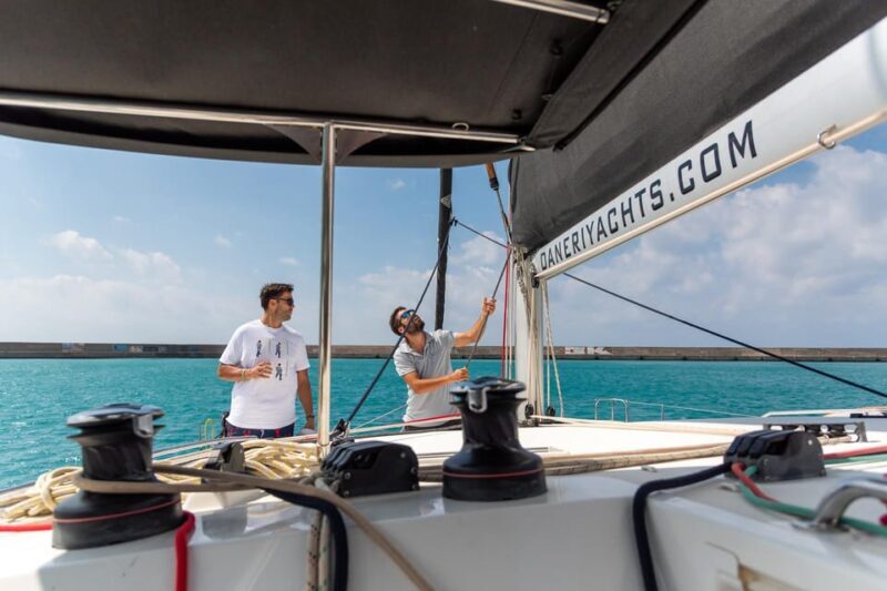 Heraklion Private Sailing Catamaran Cruise to Dia with Lunch - The Return Voyage: Savoring the Sun and Scenery