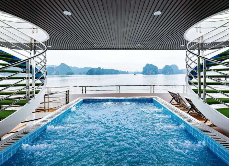 Hercules Ha Long Bay New Cruise From Hanoi With Limousine - Titop Island: Swim or Hike for Panoramic Views