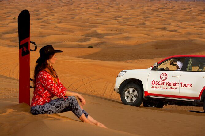 High Red Dunes with Camel Ride, Sandboarding, Falcon Show and VIP BBQ Dinner - An Introduction to the Desert Safari Experience