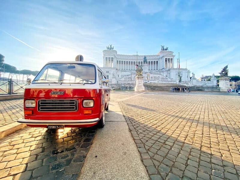 Highlights of Rome and Aperitif in a Fiat Vintage Van - Key Points