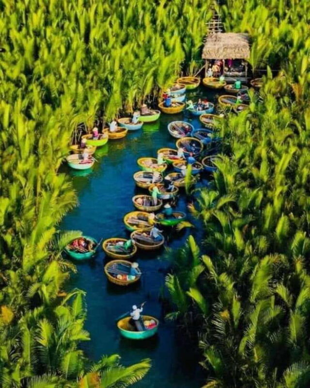 hoi-an-basket-boat-ticket-transfer-2ways-cam-thanh-village