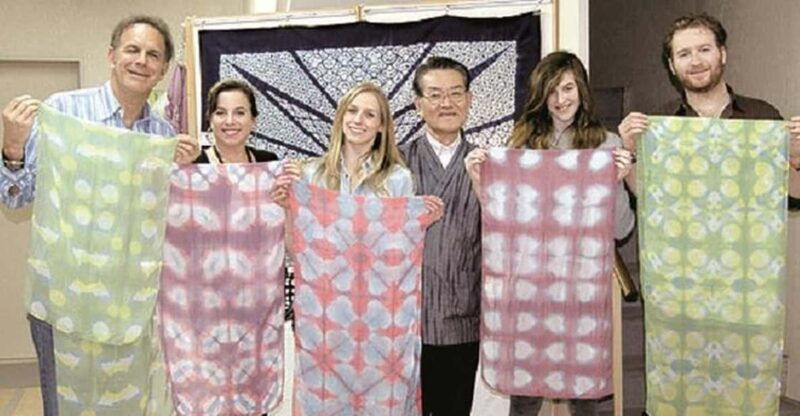 itajime-shibori-scarf-class-at-kyoto-shibori-museum