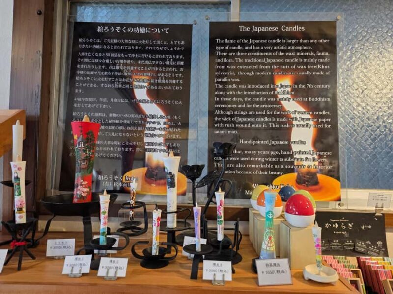 Japanese candle making experience, visit to a sake brewery, and tasting - A Closer Look at the Experience