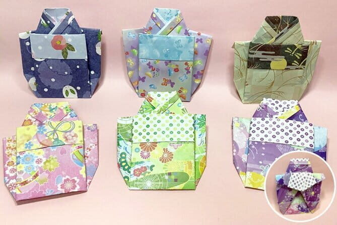 Japanese miniature kimono made with origami in Osaka - Key Points