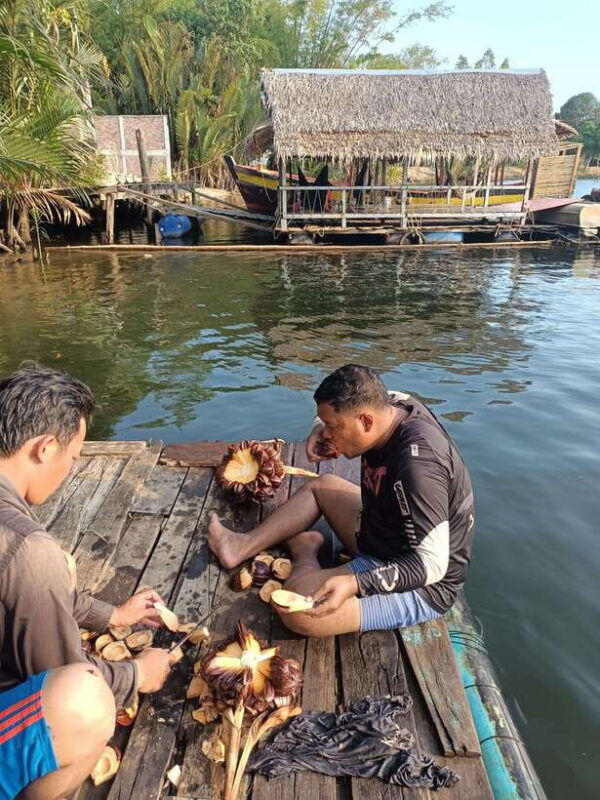 kayak-trip-around-green-cathedral-swim-reflection-sunset