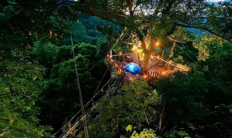 Ko Samui: Jungle Zipline & Waterfall Adventure with Drink - The Tree Bridge Cafe and Safety Briefing