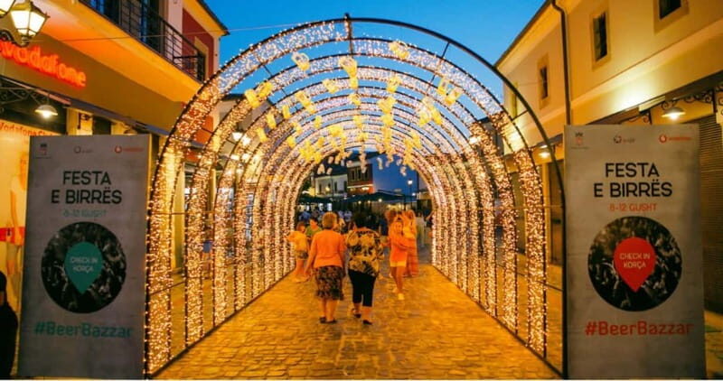 KORCA - ALBANIA - AUGUST 17, 2025 BEER FESTIVAL AND CULTURAL TOUR - Overview of the Tour Experience