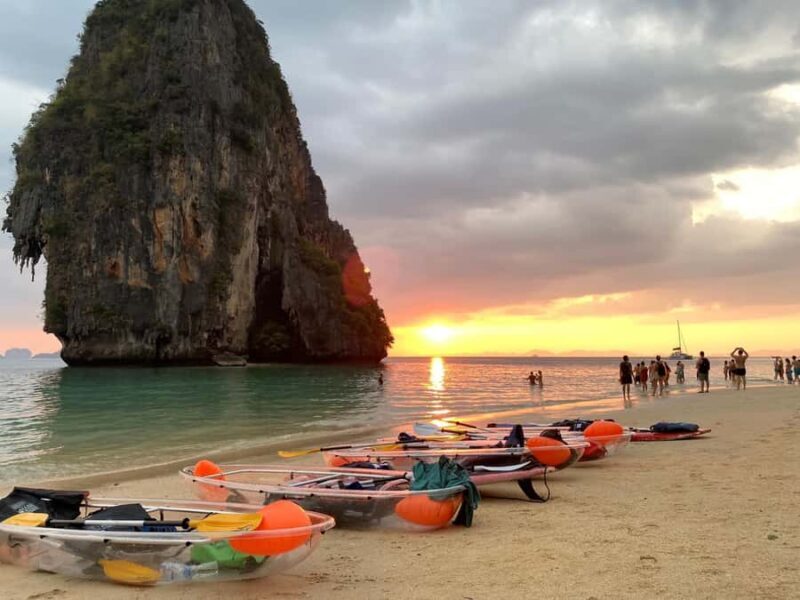 Krabi Railay & Phra Nang: Beach Kayak & Glow Plankton Tour - Key Points