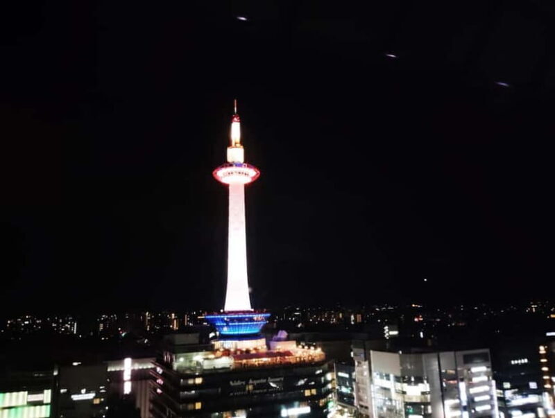 Kyoto: Station and Tower Night Tour with Light Show - Key Points