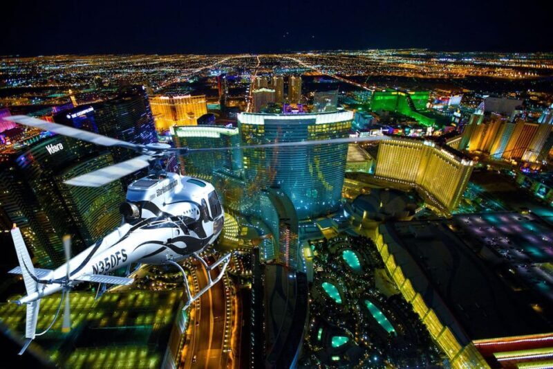 Las Vegas: Nighttime Helicopter Flight over the Strip - Key Points  