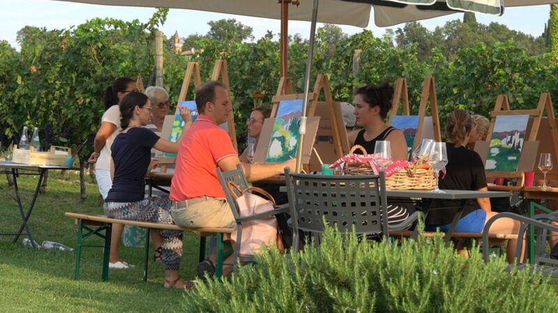 lazise-painting-expereince-with-wine-and-local-food-platter
