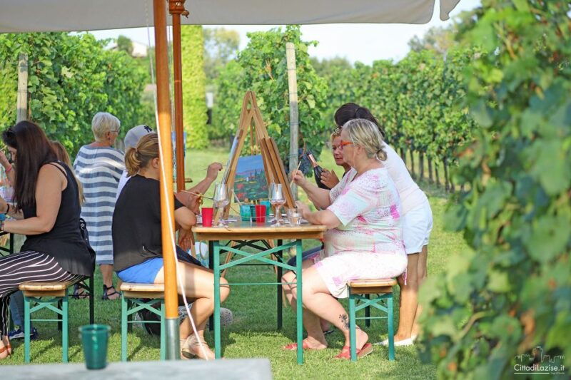 lazise-painting-expereince-with-wine-and-local-food-platter