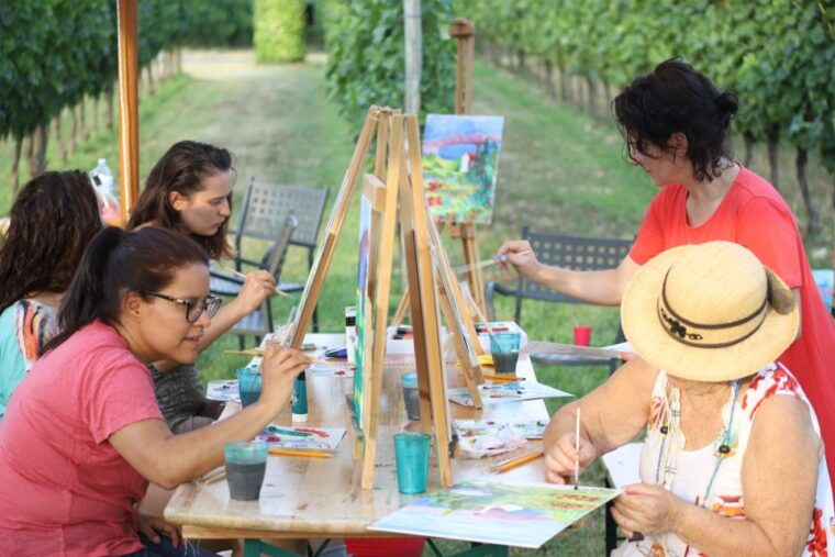 lazise-painting-expereince-with-wine-and-local-food-platter