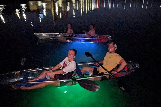 LED Glow in the Dark Clear Kayak or Clear Paddleboard in Paradise - The Experience: A Nighttime Paddle on Lake Ivanhoe