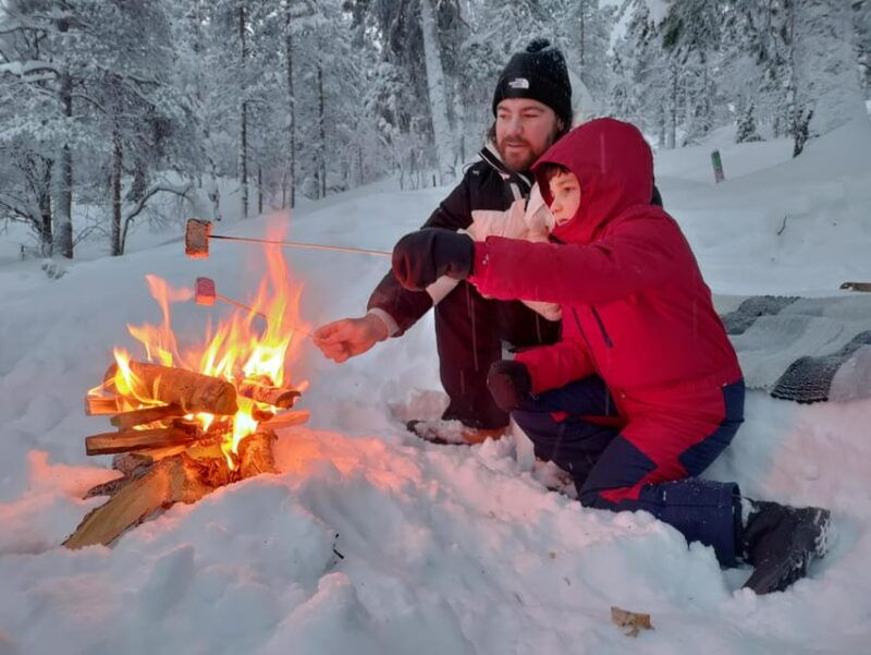 levi-snowshoeing-and-marshmallow-grilling-in-the-snow