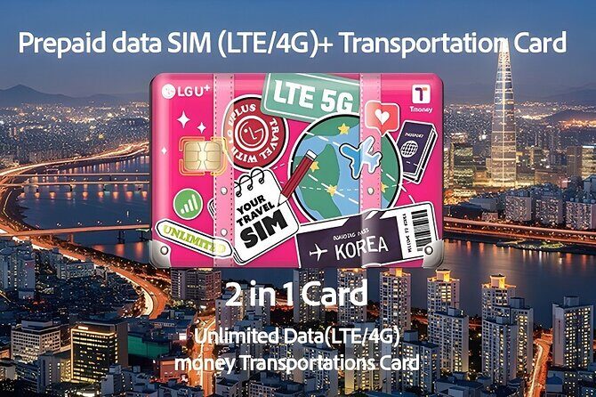 LG U Plus Unlimited Korea SIM Card + Transportation card - Key Points
