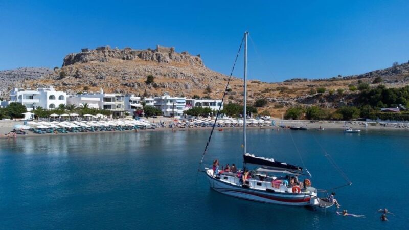 Lindos: Sailboat Cruise with Prosecco and more - Key Points