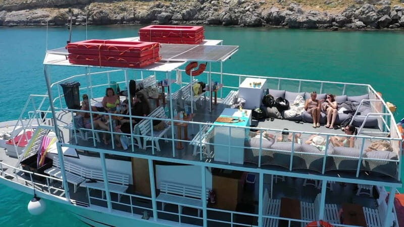 Lindos: The Aperoll Spritz boat trip, 4 swim stops - FAQs