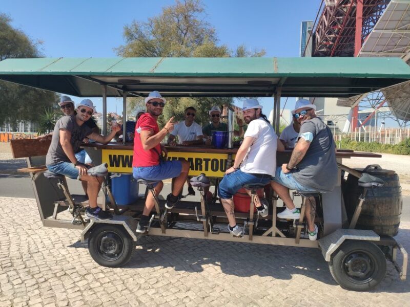 Lisbon: 1-Hour Beer Bike Tour with Draft Beer & Sangria Ride - Key Points