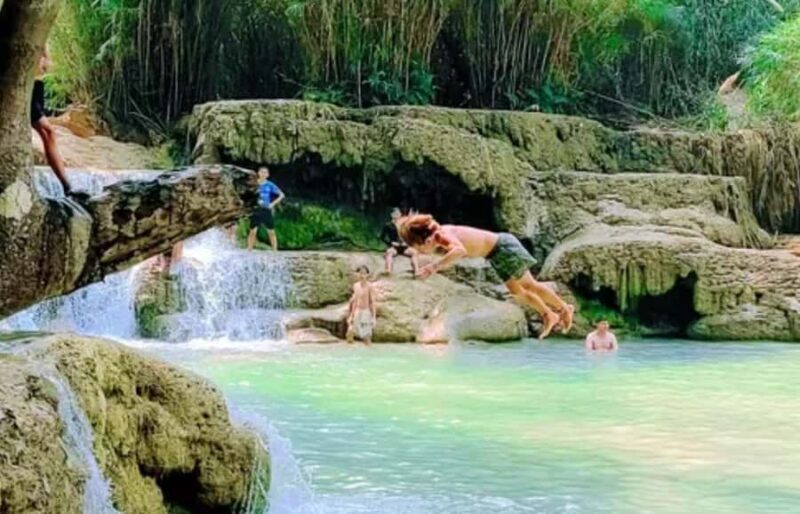 Luang Prabang: Kuang Si Waterfall, Kayak Rafting Tour - Key Points