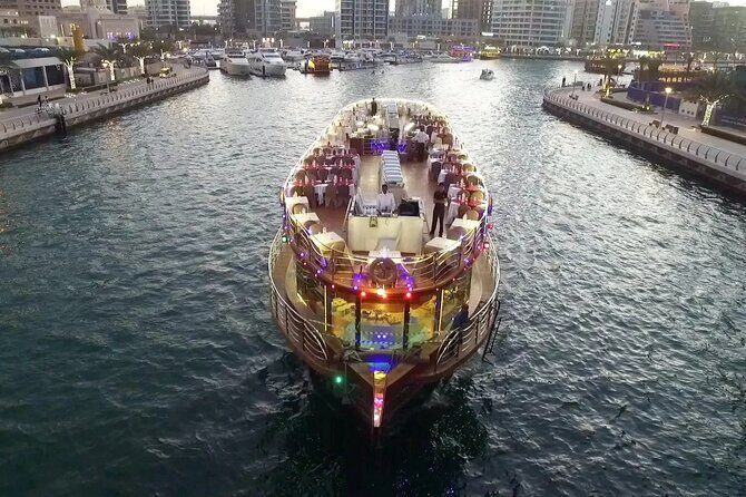 Luxury Dhow Dinner Cruise at Dubai Marina with Dinner & Transfers - Key Points